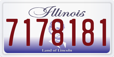 IL license plate 7178181