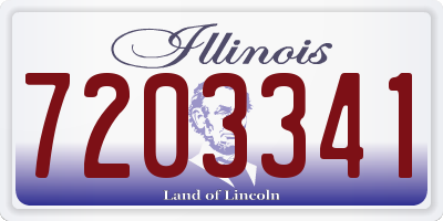 IL license plate 7203341