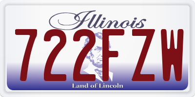 IL license plate 722FZW