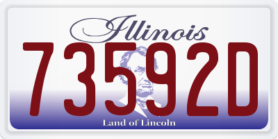 IL license plate 73592D