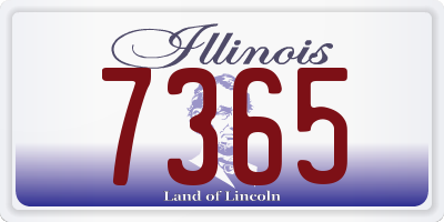 IL license plate 7365