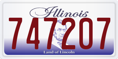 IL license plate 747207