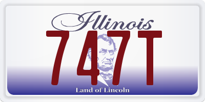 IL license plate 747T