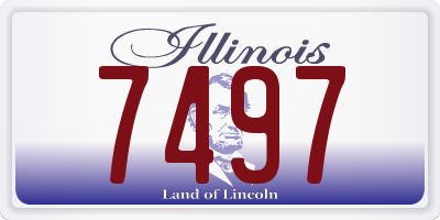 IL license plate 7497