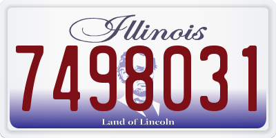 IL license plate 7498031