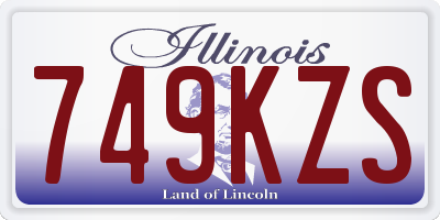 IL license plate 749KZS