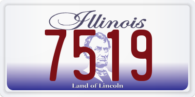 IL license plate 7519