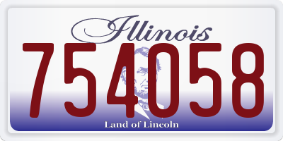 IL license plate 754058