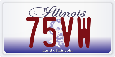 IL license plate 75VW