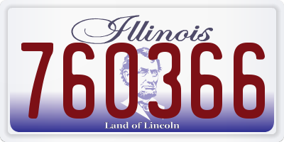 IL license plate 760366