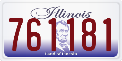 IL license plate 761181