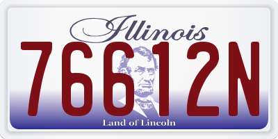 IL license plate 76612N