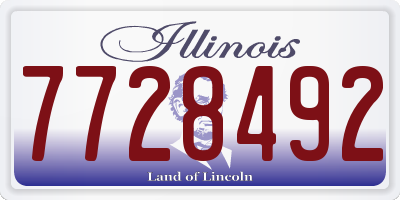 IL license plate 7728492