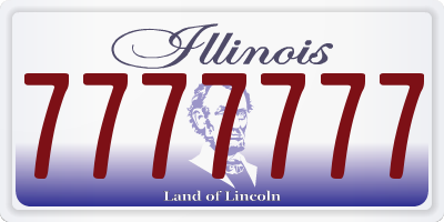 IL license plate 7777777