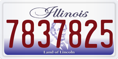 IL license plate 7837825