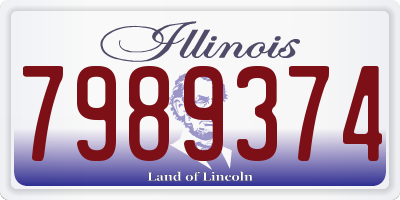 IL license plate 7989374