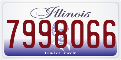 IL license plate 7998066