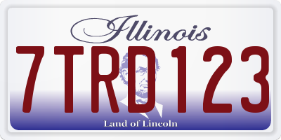 IL license plate 7TRD123