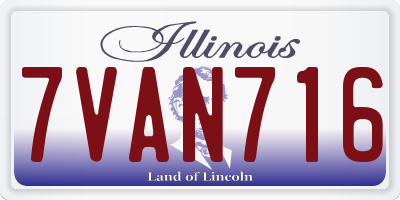 IL license plate 7VAN716