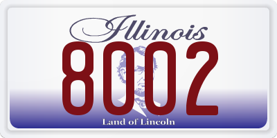 IL license plate 8002