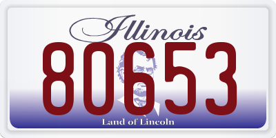 IL license plate 80653