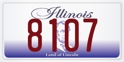 IL license plate 8107