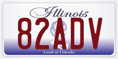 IL license plate 82ADV