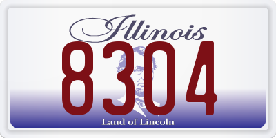 IL license plate 8304