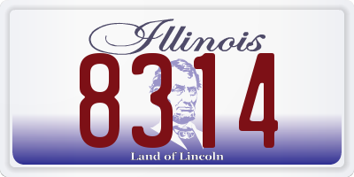 IL license plate 8314