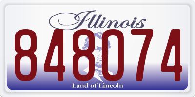 IL license plate 848074