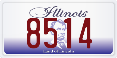 IL license plate 8514