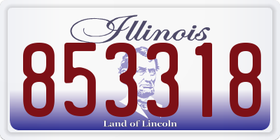 IL license plate 853318