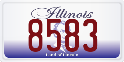 IL license plate 8583