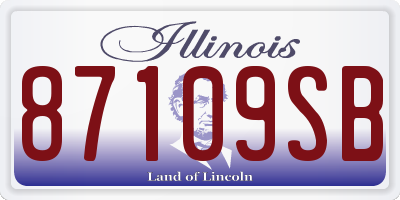 IL license plate 87109SB