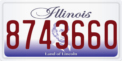 IL license plate 8743660