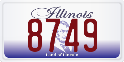 IL license plate 8749