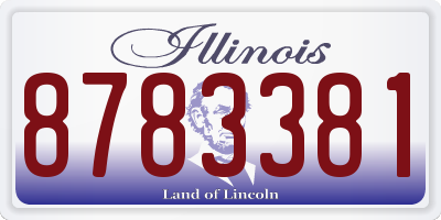 IL license plate 8783381