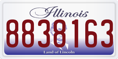 IL license plate 8838163