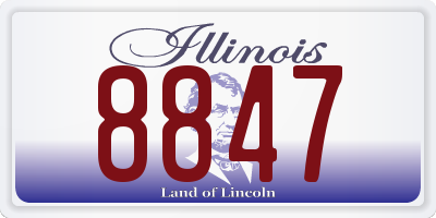 IL license plate 8847