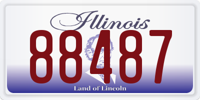 IL license plate 88487