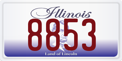 IL license plate 8853