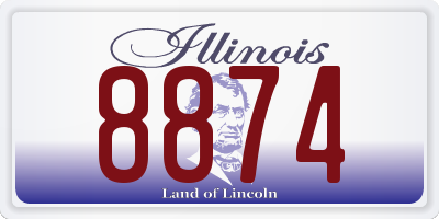 IL license plate 8874