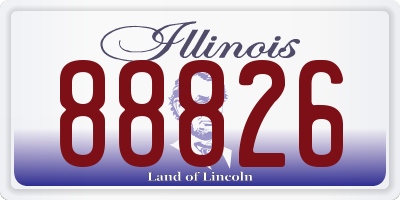 IL license plate 88826