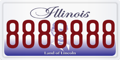 IL license plate 8888888