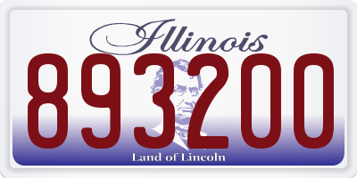 IL license plate 893200