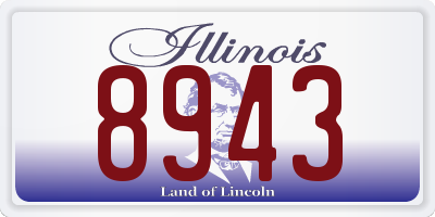 IL license plate 8943