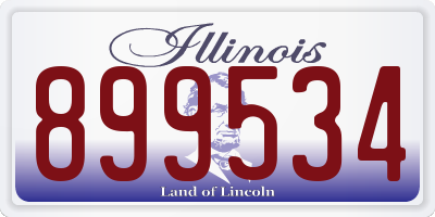 IL license plate 899534