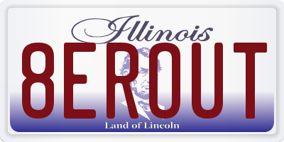 IL license plate 8EROUT