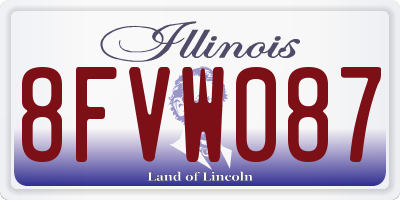 IL license plate 8FVW087