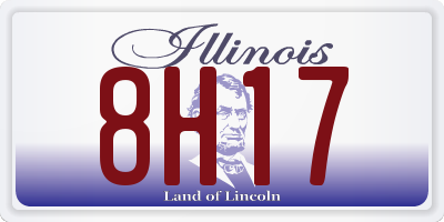 IL license plate 8H17